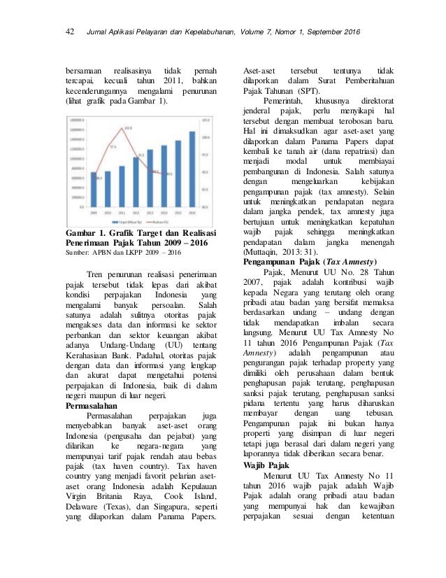 Dampak Tax Amnesty Terhadap Pembangunan Di Indonesia Dampak Tax Amnesty Terhadap Pembangunan Di Indonesia