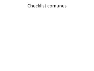Checklist comunes
 