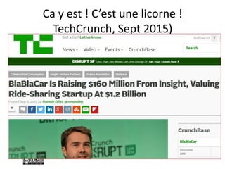 Ca y est ! C’est une licorne !
TechCrunch, Sept 2015)
 