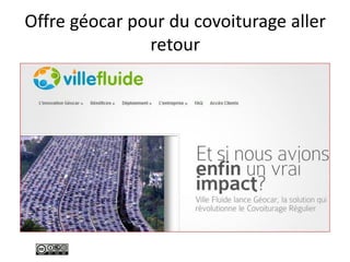 Offre géocar pour du covoiturage aller
retour
 