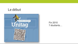 Fin 2010
7 étudiants…
Le début
 