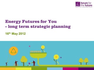 Energy Futures for You
- long term strategic planning
16th May 2012
 