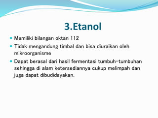 Bensin dan bilangan oktan kimia | PPTX