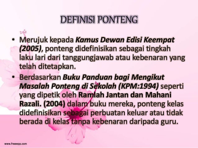 Ponteng Psikologi Pendidikan Moral