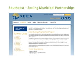 Southeast – Scaling Municipal Partnerships

 