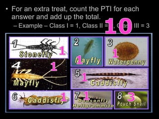• For an extra treat, count the PTI for each
answer and add up the total.
– Example – Class I = 1, Class II = 2, Class III = 3
 