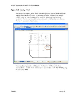 Bentley substation civil instruction manual-v2.3 | PDF