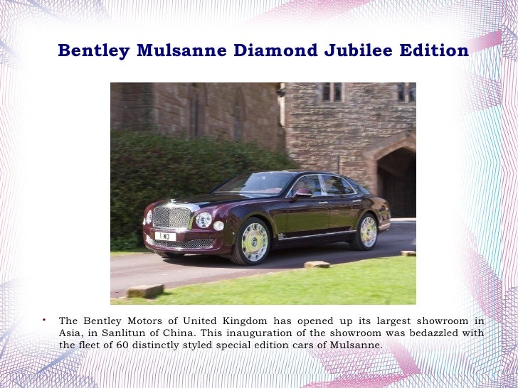 Bentley Mulsanne Diamond Jubilee Edition Revealed Bentley Mulsanne Diamond Jubilee Edition Revealed