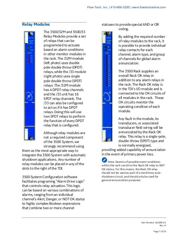 Bently Nevada 3500 System Datasheet
