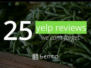 25yelp reviews
we can’t forget.
 