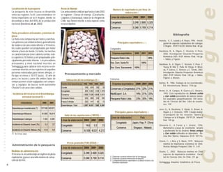 Localización de la pesquería                        Áreas de Manejo




                                                                                                                                                                                                                                           C u l e n g u e
                                                                                                                                     Número de exportadores por línea de
                            La pesquería de este recurso se desarrolla          Los antecedentes indican que hasta el año 2003                  elaboración /2
                            entre las regiones I a XI, concentrándose en        se registran 3 áreas de manejo (Caramucho,
                            forma importante en la X Región, donde se           Chipana y Chanavaya), todas en la I Región de
                            desembarca más del 80% de la producción             Chile, que tienen inscrita a esta especie como
C O M E R C I A L




                            nacional (Barahona et. al., 2002).                  recurso objetivo.


                            Flota, pescadores artesanales y sistemas de
                                                                                                                                                                                                                Bibliografía
                            pesca
                            La flota esta compuesta por botes y lanchas.
                                                                                                                                                                                                 Asencio, V., E. Lozada y A. Reyes, 1996. Investi-
                            Los primeros son embarcaciones generalmente                                                                    Principales exportadores /2 / 3                           gación de aspectos reproductivos del culengue,
                            de madera con una eslora inferior a 10 metros,                                                                                                                           X Región. IFOP-F.N.D.R. Informe final. 40 pp.
                            los cuales pueden ser propulsados por motor                                                          Congelados
                            interno y fuera de borda. En tanto, las lanchas                                                                                                                      Barahona, N., A. Olguín, C. Vicencio, V. Pezo.
I M P O R T A N C I A




                            se caracterizan por tener cubierta corrida, eslo-                                                                                                                        2002. Investigación Situación Pesquerías
                            ra superior a 10 metros y son propulsados prin-                                                                                                                          Bentónicas 2001. IFOP. Informe Final. 140 pp.
                                                                                                                                                                                                     + Tablas y Figuras.
                            cipalmente por motor interno. Los pescadores
                            artesanales a nivel nacional inscritos en                                                                                                                            Barahona, N., A. Olguín, C. Vicencio, V. Pezo. Z.
                            Sernapesca para capturar este recurso se en-                                                                                                                             Young, M. Nilo, E. Palta, M. Ortego, H. Miran-
                            cuentran insertos en los registros de aquellas                                                                                                                           da, P. Gálvez, C. Romero y C. Toledo, 2003.
                            personas autorizadas para extraer almejas, ci-                                                                                                                           Investigación Situación Pesquerías Bentónicas
                                                                                   Procesamiento y mercado                                                                                           2002. IFOP. Informe Final. 138 pp. + Tablas,
                            fra que se eleva a 10.977 buzos. El arte de
                            pesca es buceo y para ello ambos tipos de                                                                                                                                Figuras y Anexos.
                                                                                     Utilización del desembarque (t) /2          Conserva
                            embarcaciones están equipadas con compre-                                                                                                                            Barnes, R., 1986. Zoología de los invertebrados.
                            sor y equipos de buceo semi-autónomo                                                                                                                                     Ed. Interamericana. México. 1156 pp.
                            (“hooka”) con una o dos salidas.
D E




                                                                                                                                                                                                 Brown, D., B. Campos, R. Guerra y C. Olivares,
                             Incidencia del recurso en el desembarque                                                                                                                                1993. Ciclo reproductivo de Semele solida
                                      artesanal nacional (t) /1                                                                                                                                      y Gari solida proveniente de bancos natura-
B E N T O N I C A S




                                                                                                                                                                                                     les separados geográficamente. XIII Jorna-
                                                                                                                                                                                                     das de Ciencias del Mar. Libro de resúme-
                                                                                                                                                                                                     nes: 109.

                                                                                                                                                                                                 Jerez G., N. Barahona, V. Ojeda, D. Brown, A.
                                                                                                                                       Principales países importadores /2                            Olguín y J. Orensanz, 1999. Estudio biológi-
                                                                                   Valor de las exportaciones ( MUS$) /2                                                                             co-pesquero de los recursos Tawera y
                                                                                                                                                                                                     Culengue en la X Región. FIP 97-29. Informe
                                                                                                                                                                                                     final. 149 pp.

                                                                                                                                                                                                 Olavarria E., A Farías y I. Uriarte, 1996.
                                                                                                                                                                                                     Morfometría y tasas de crecimiento larvario
E S P E C I E S




                                                                                                                                                                                                     y postlarvario de los bivalvos Venus antiqua
                            (*) No incluye algas                                                                                                                                                     y Gari solida cultivados en laboratorio. Re-
                                                                                                                                                                                                     vista Biol. Marina, Valparaíso 3(12): 107-116.

                                                                                                                                                                                                 Osorio, C., J Atria y S. Mann, 1979. Moluscos
                                                                                      Precio promedio FOB (US$/t) /2                                                                                 marinos de importancia económica en Chile.
                            Administración de la pesquería
                                                                                                                                                                                                     Revista Biología Pesquera Chile 11: 3-47.

                            Medidas de administración                                                                                                                                            Osorio, C., 2002. Moluscos marinos en Chile
                            El recurso se encuentra bajo un régimen de plena                                                                                                                        especies de importancia económica. Facul-
                            explotación y posee una talla mínima de extrac-                                                      /1 Elaborado a partir de información de Sernapesca                 tad de Ciencias Univ. De Chile. 211 pp.
                                                                                                                                 /2 Elaborado a partir de información de Aduanas
                            ción de 60 mm.                                                                                       /3 La importancia de los exportadores se obtuvo en base a las
                                                                                                                                    toneladas exportadas                                         Sernapesca. Anuarios Estadísticos de Pesca.
                        4
 