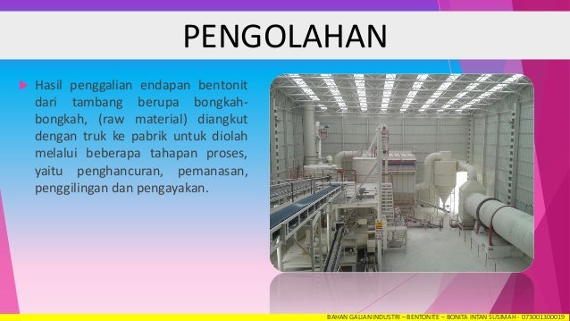 BENTONITE - BAHAN GALIAN INDUSTRI - BONITA