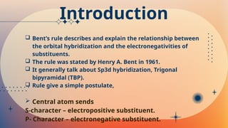 Bent Rule. and importance in inorganic chemistry | PPTX