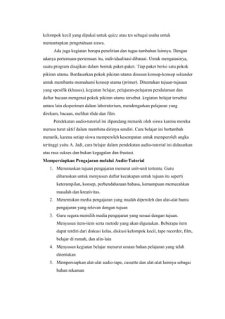 Bentuk bentuk pengajaran individual (KELOMPOK 4)