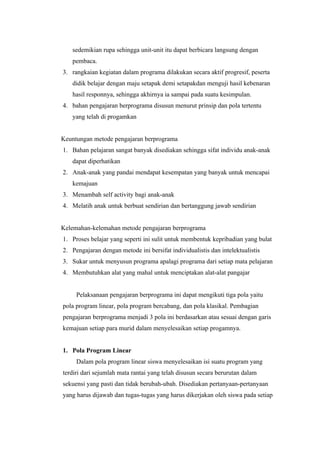 Bentuk bentuk pengajaran individual (KELOMPOK 4)