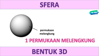 permukaan
melengkung
 