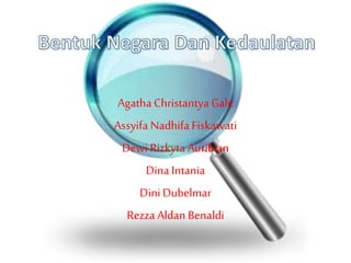 Agatha ChristantyaGale
Assyifa NadhifaFiskawati
Dewi Rizkyta Auribian
Dina Intania
Dini Dubelmar
Rezza Aldan Benaldi
 