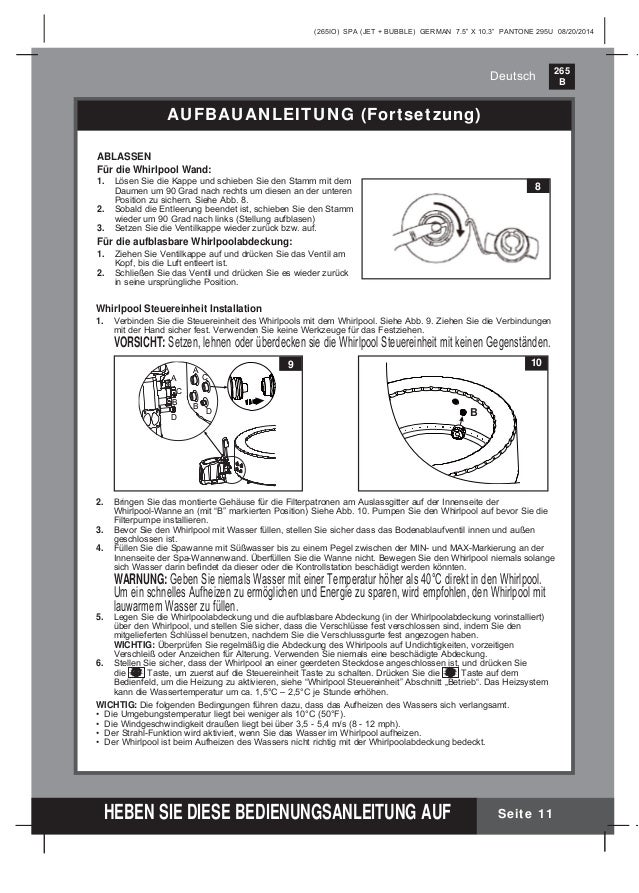 Benutzerhandbuch Whirlpool 28444 Intex Pool Shop