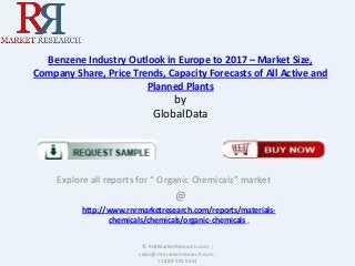 Benzene Industry Outlook in Europe to 2017 – Market Size,
Company Share, Price Trends, Capacity Forecasts of All Active and
Planned Plants

by
GlobalData

Explore all reports for “ Organic Chemicals” market

@
http://www.rnrmarketresearch.com/reports/materialschemicals/chemicals/organic-chemicals .
© RnRMarketResearch.com ;
sales@rnrmarketresearch.com ;
+1 888 391 5441

 