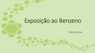 Exposição ao Benzeno
Patrícia Prates
 