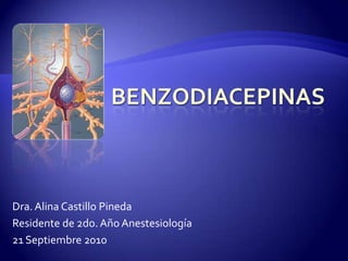 Benzodiacepinas Dra. Alina Castillo Pineda Residente de 2do. Año Anestesiología 21 Septiembre 2010 