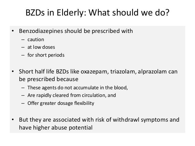Benzodiazepines in elderly