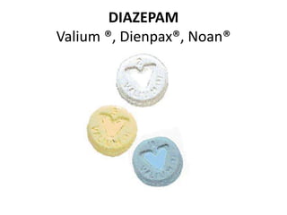 DIAZEPAM
Valium ®, Dienpax®, Noan®
 
