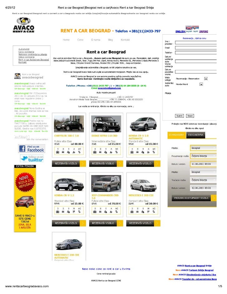 Beograd rent a car