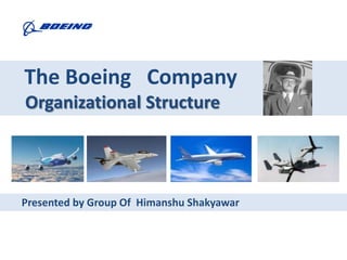 The Boeing Company
Organizational Structure




Presented by Group Of Himanshu Shakyawar
 