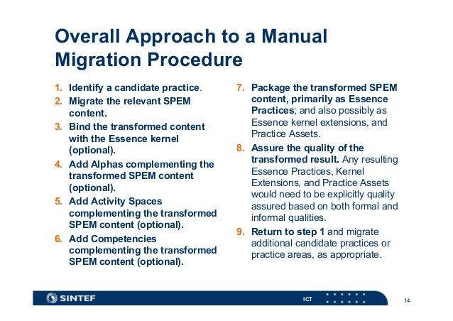 Migration Procedures Advice Manual 3