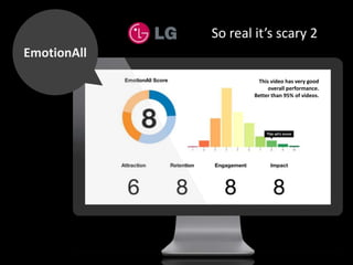 EmotionAll
So real it’s scary 2
This video has very good
overall performance.
Better than 95% of videos.
 