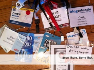 Been There. Done That.
 