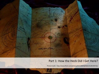 Part 1: How the Heck Did I Get Here?
Photo Credit: http://www.flickr.com/photos/43510809@N03/4149199725/
 