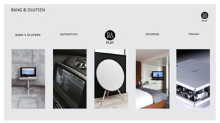 ENTERPRISE
BANG & OLUFSEN
(AUTOMOTIVE) ICEpower
 