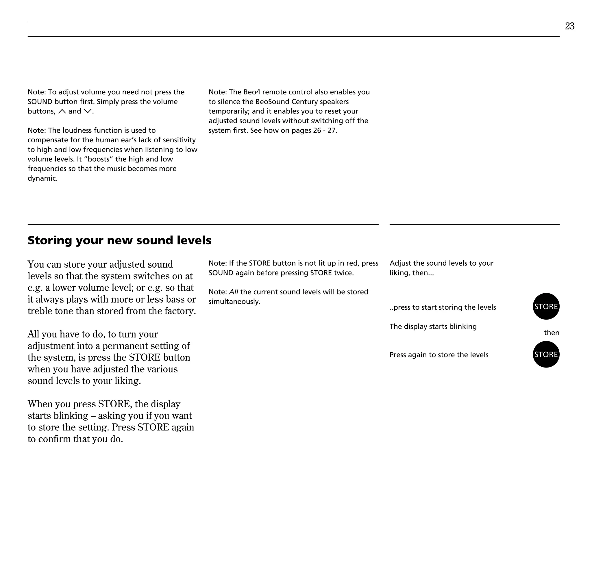 Bang & Olufsen manual for Beosound Century. | PDF