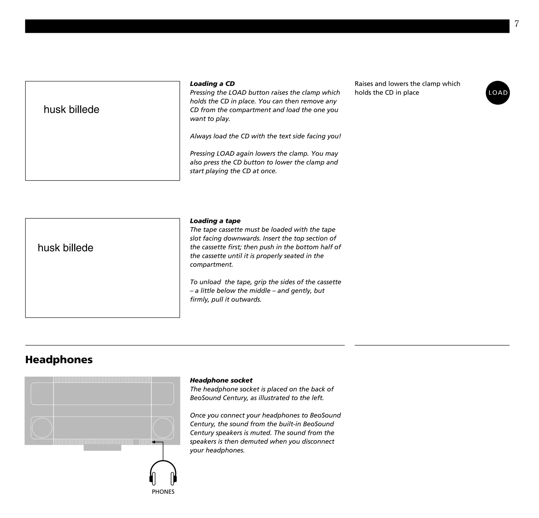 Bang & Olufsen manual for Beosound Century. | PDF