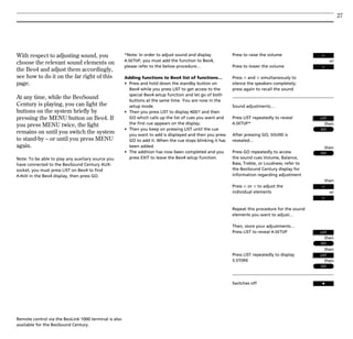 Bang & Olufsen manual for Beosound Century. | PDF