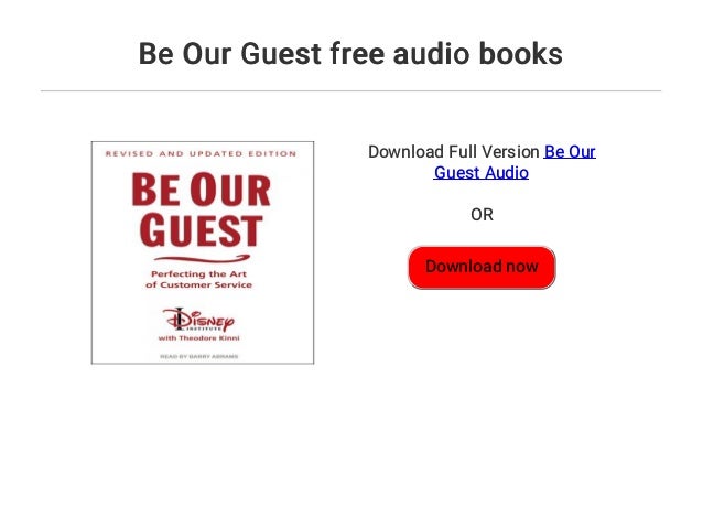 Be Our Guest Free Audio Books Be Our Guest Free Audio Books