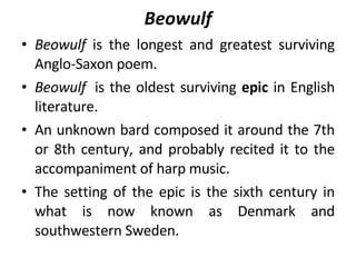 Beowulf ,[object Object],[object Object],[object Object],[object Object]