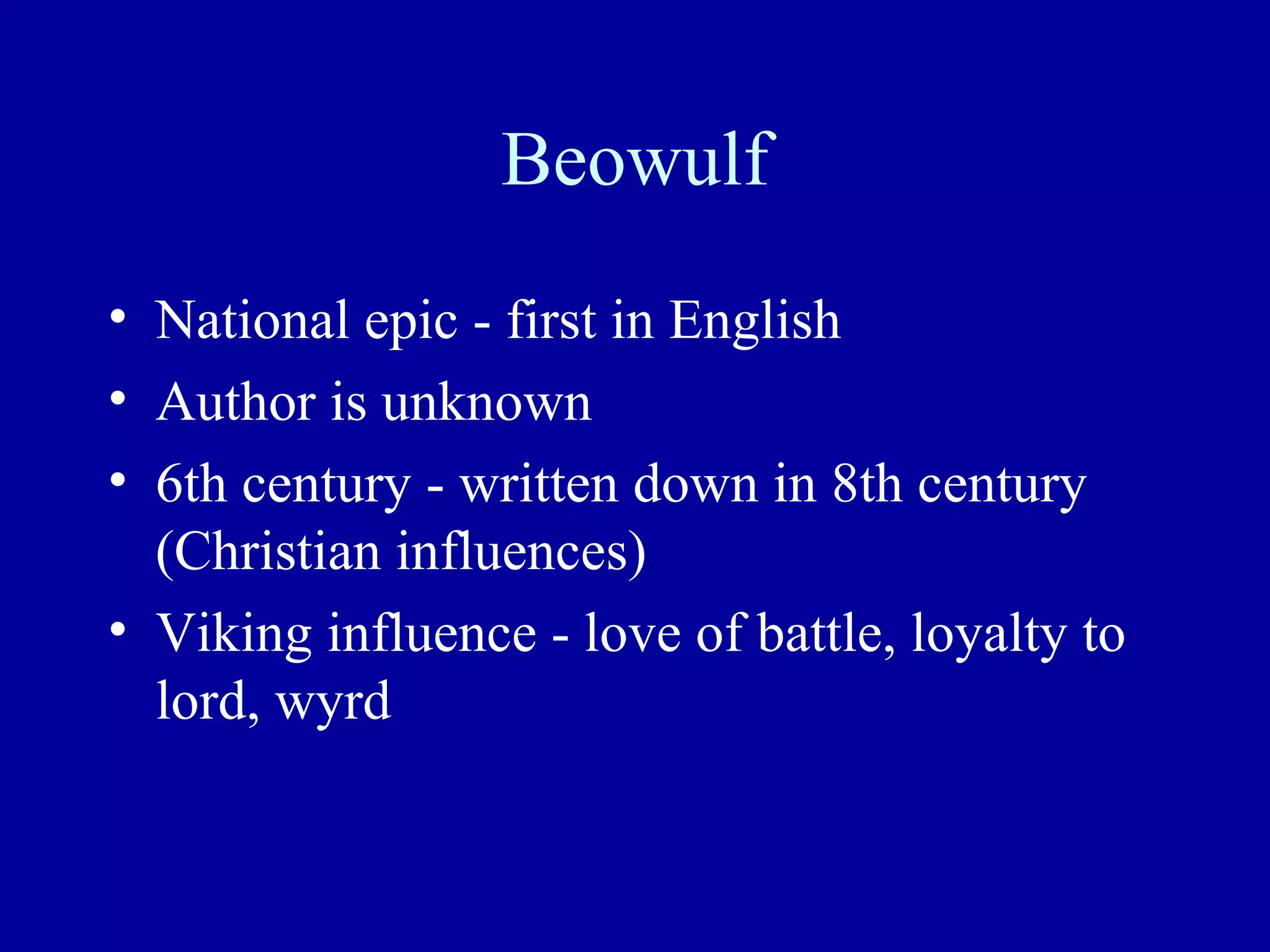 Epic Poem/Epic Hero Introduction | PPT