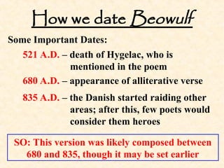 Exploring Beowulf: Origins, Themes, and Poetic Devices in Old English ...