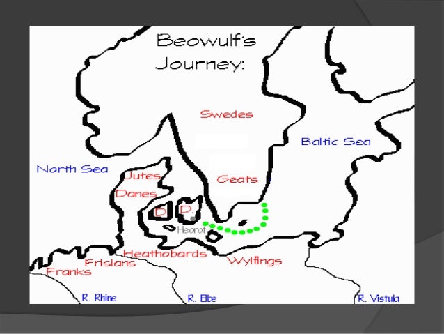 beowulf's journey map
