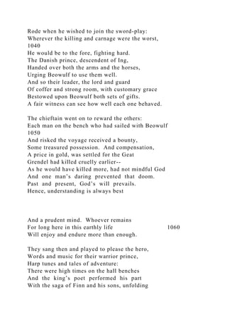 BEOWULF READING GUIDE AND COMPREHENSION QUESTIONS PART ONE .docx