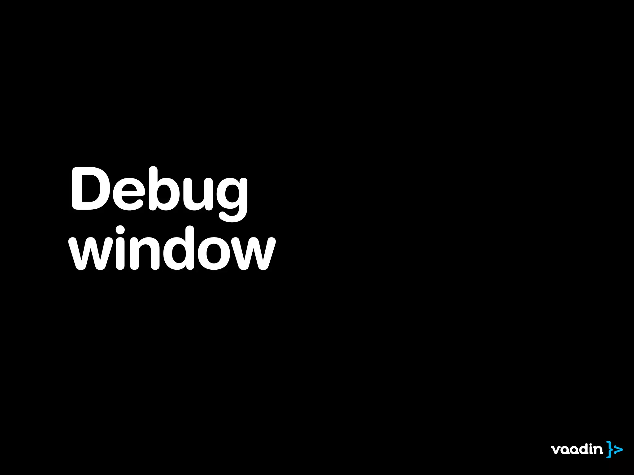 Debug
window
 