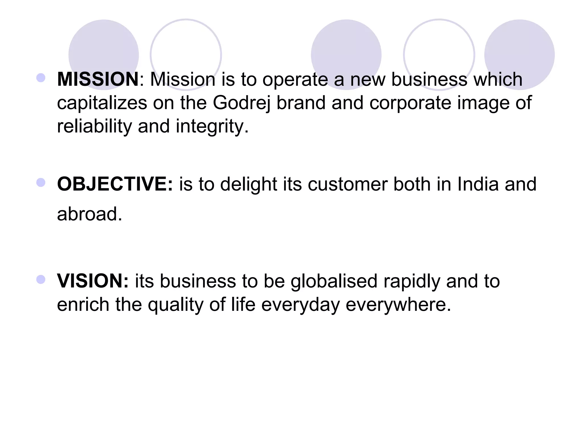 Presentation on GODREJ | PPT