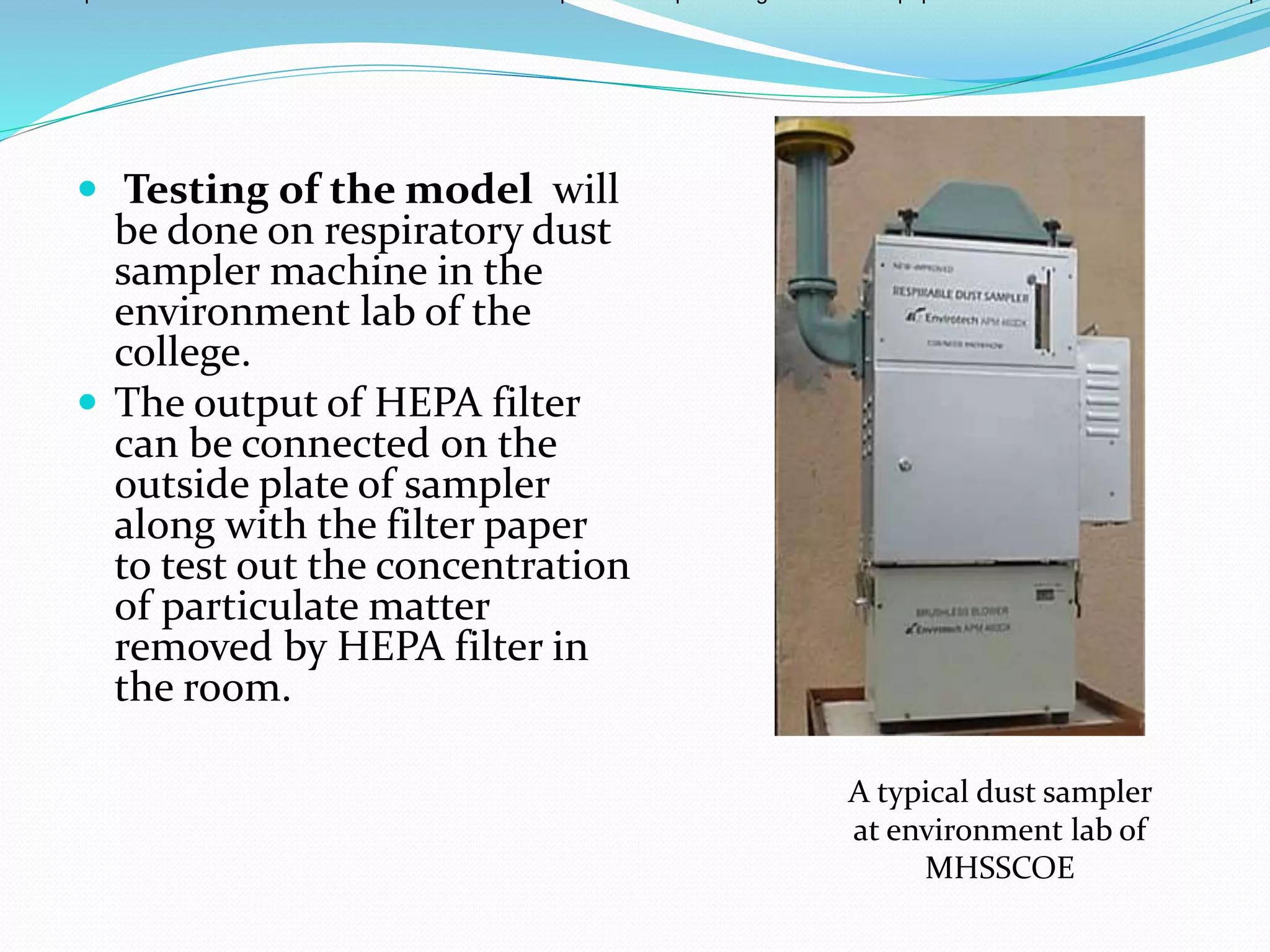 AIR FILTERATION USING HEPA FILTERS | PPTX