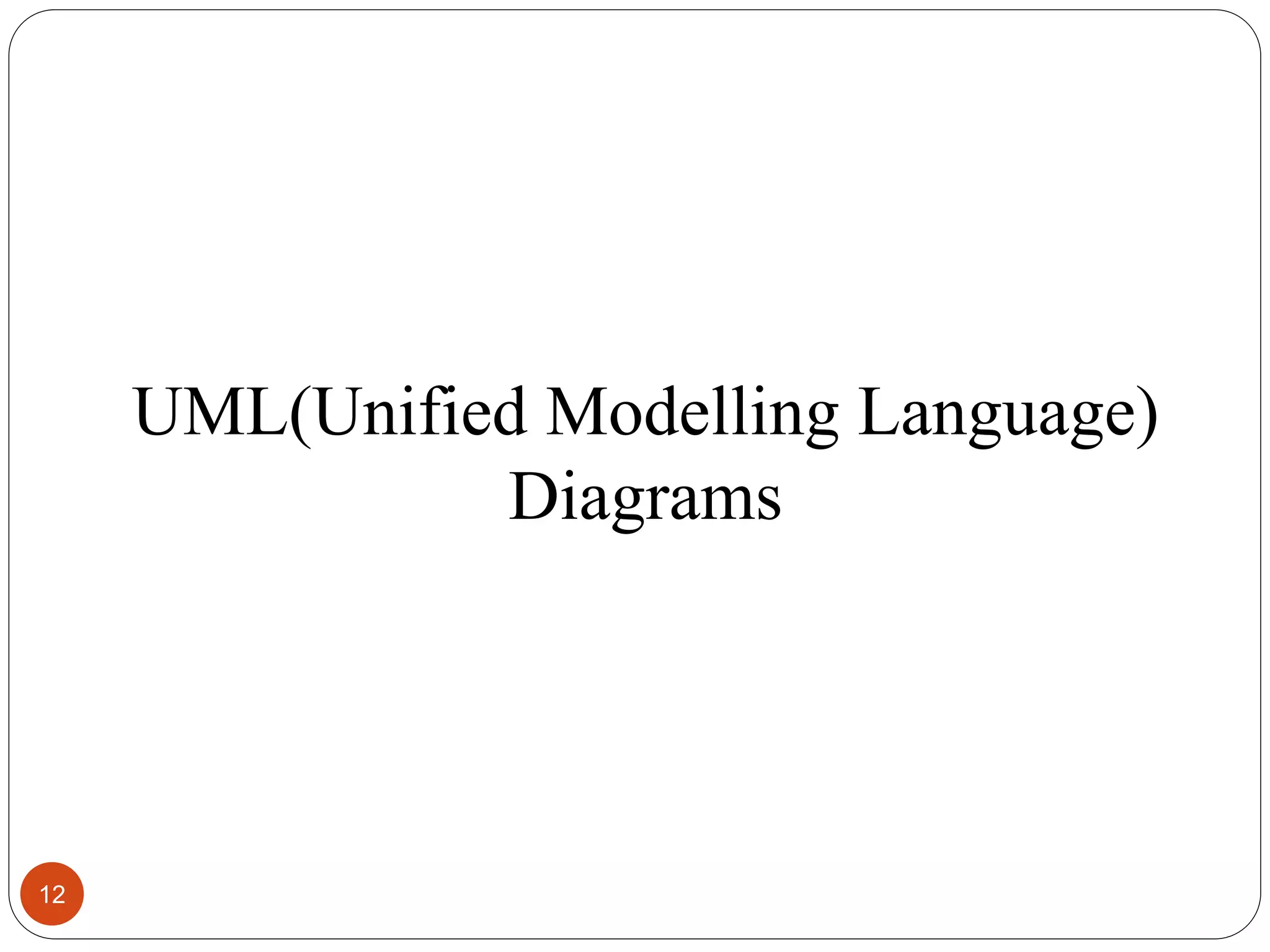 12 UML(Unified Modelling Language) Diagrams 