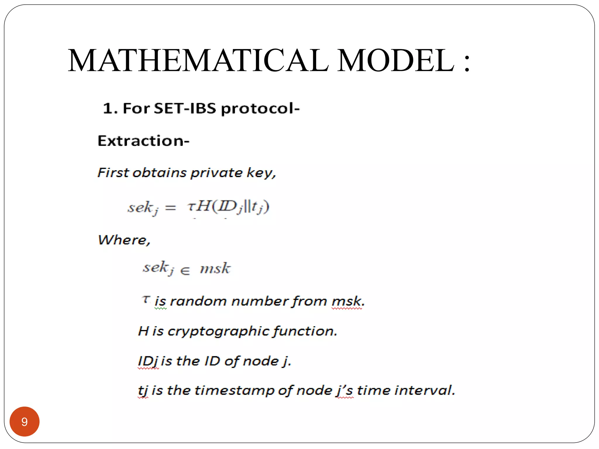 MATHEMATICAL MODEL : 9 