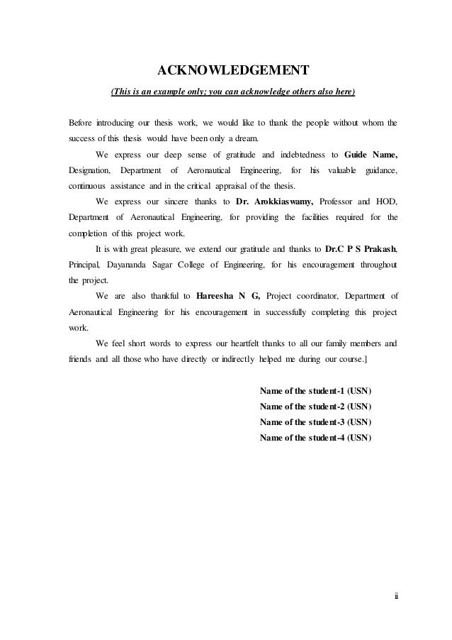 be project report template