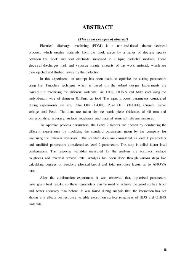 abstract example for project